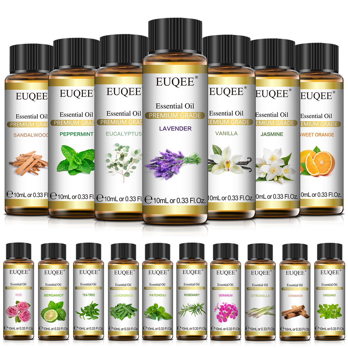 Candle Making Supplies Fragrance Oils - EUQEE 10ml Pure Natural Essential Oil