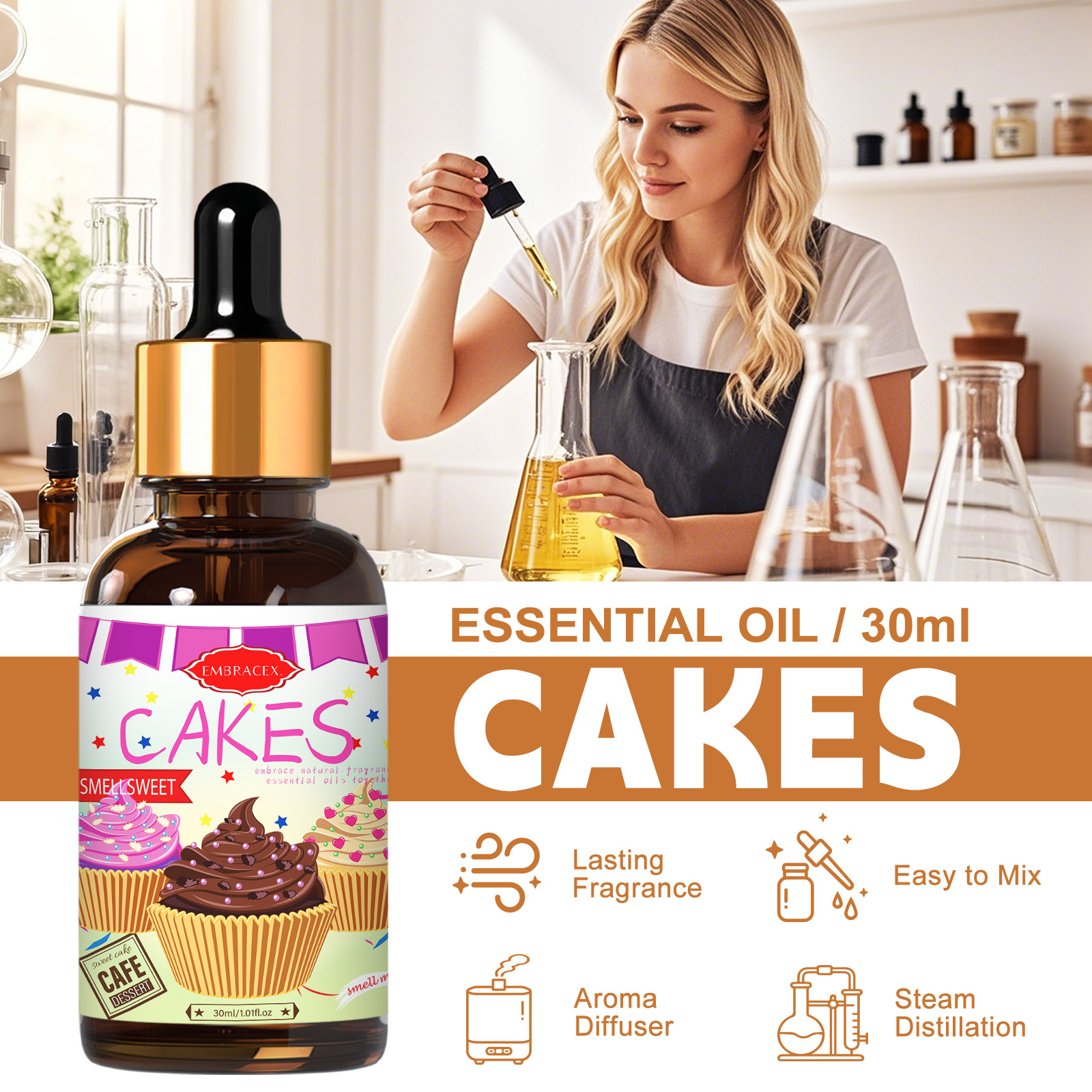30ml Cakes Essential Oil Car S - مراجعة Candle Making Supplies Fragrance Oils وسعره