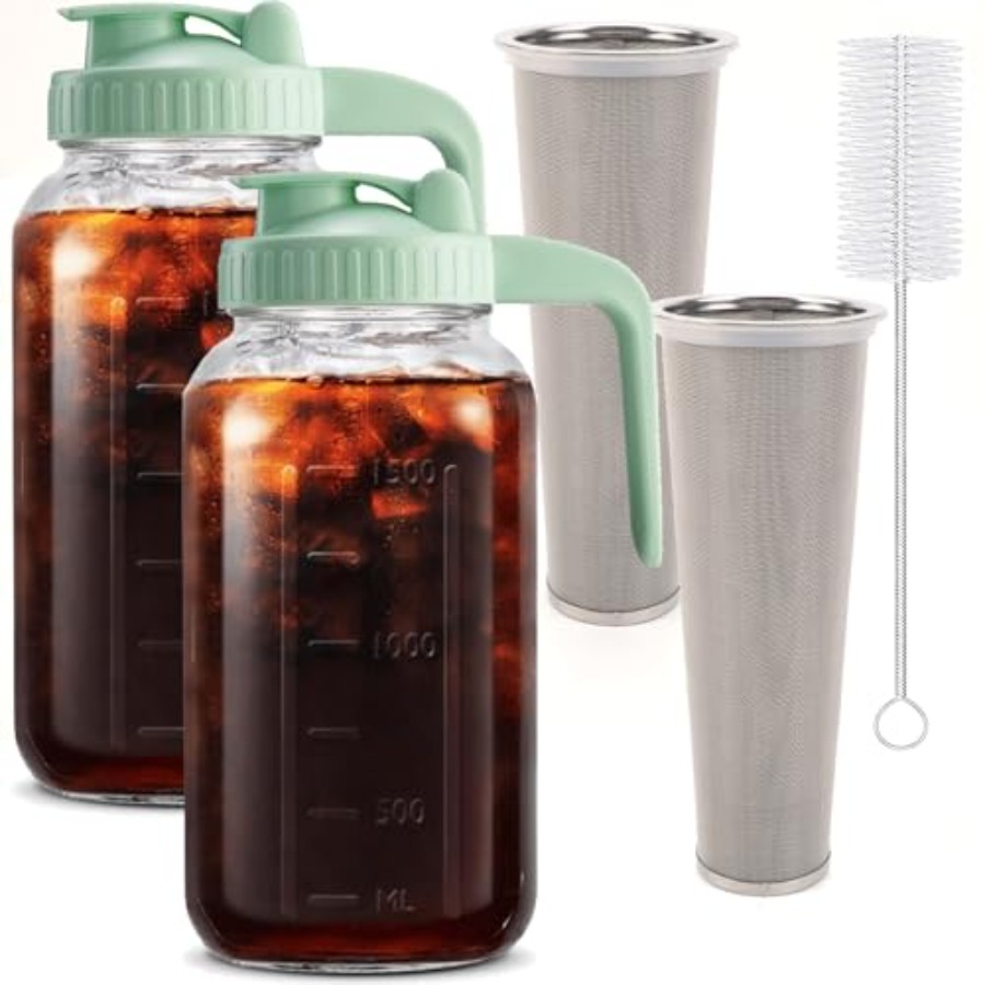 Set of Cold Brew Coffee Maker  - مراجعة Pour Spout Pitcher وسعره