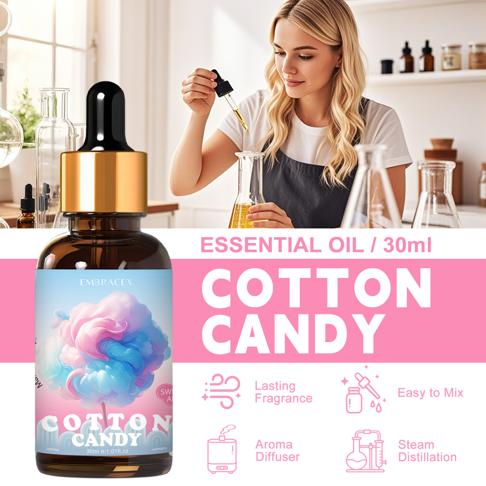 30ml Cotton Candy Essential Oi - مراجعة Candle Making Supplies Fragrance Oils وسعره