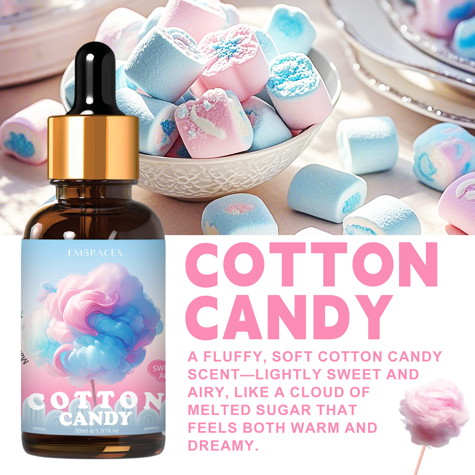 30ml Cotton Candy Essential Oi - مراجعة Candle Making Supplies Fragrance Oils وسعره