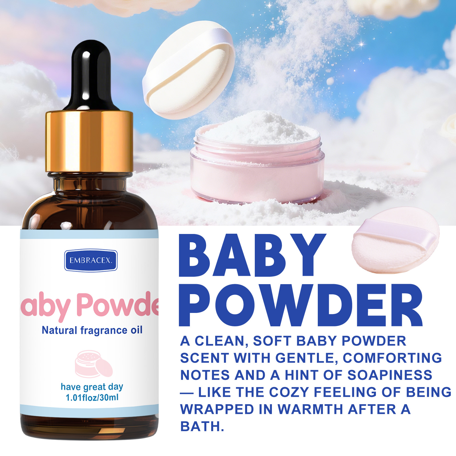 30ml Baby Powder Essential Oil - مراجعة Candle Making Supplies Fragrance Oils وسعره