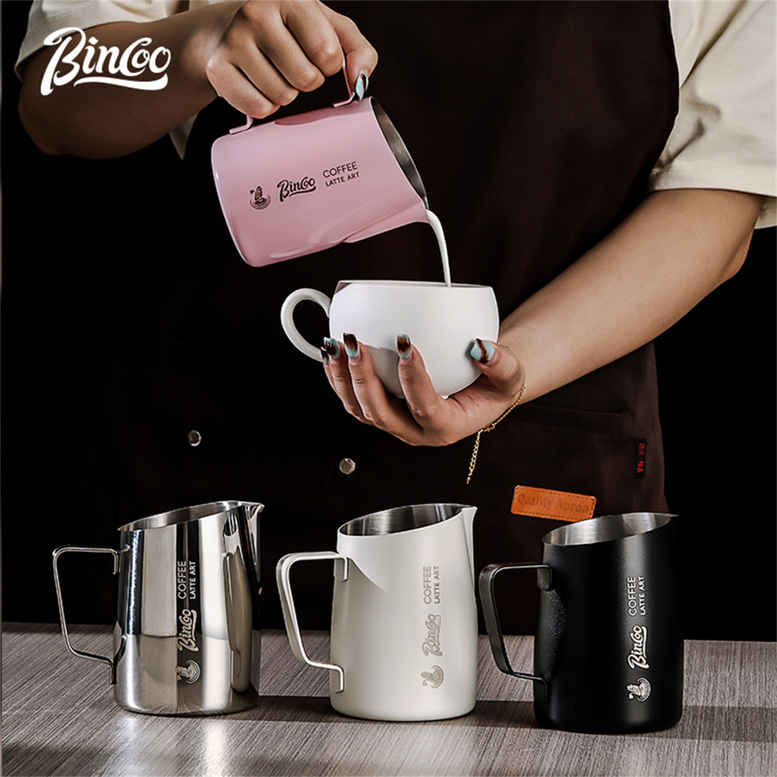 Bincoo Professional 420ml Milk - مراجعة Pour Spout Pitcher وسعره