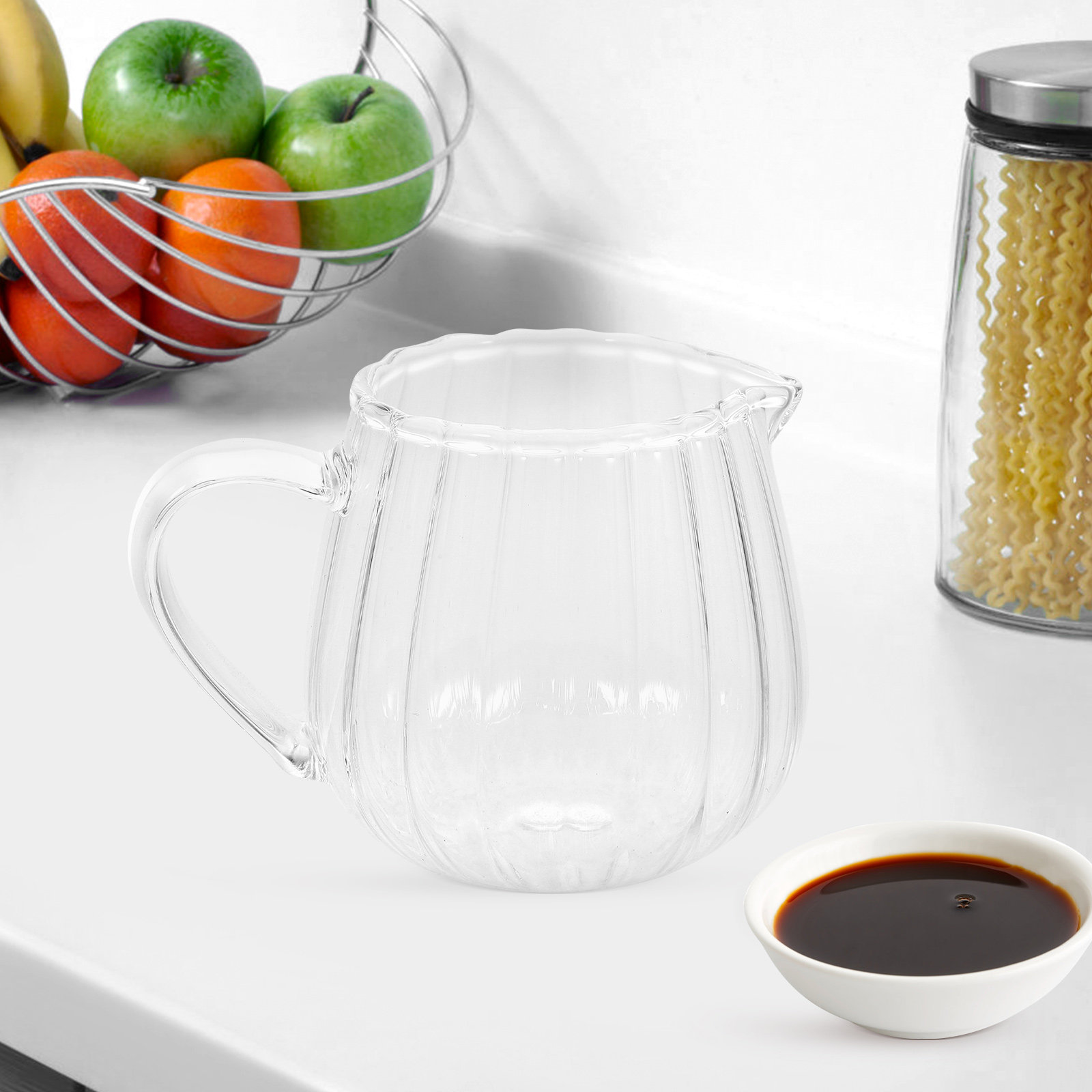 Glass Creamer Pitcher Mini Mil - مراجعة Pour Spout Pitcher وسعره