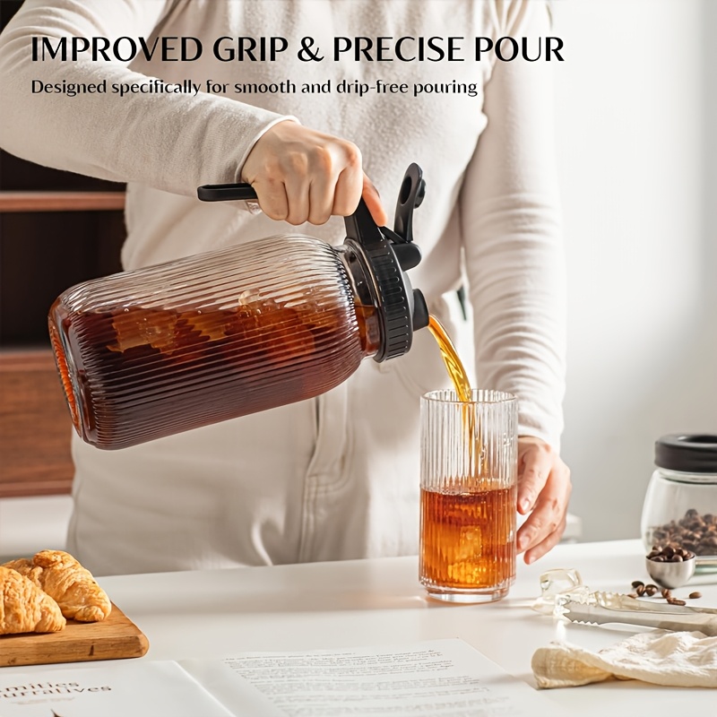2PCS Glass Mason Jar Pitcher L - مراجعة Pour Spout Pitcher وسعره