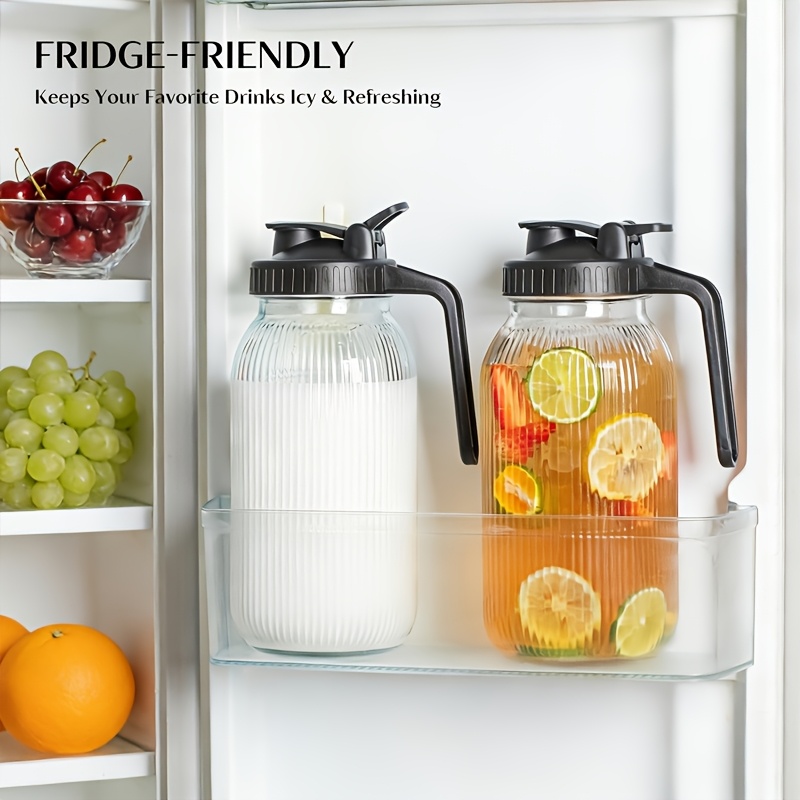 2PCS Glass Mason Jar Pitcher L - مراجعة Pour Spout Pitcher وسعره