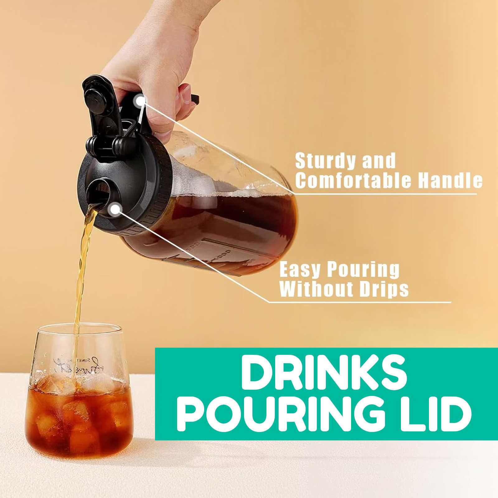 Mason Jar Pitcher Lid With Pou - مراجعة Pour Spout Pitcher وسعره