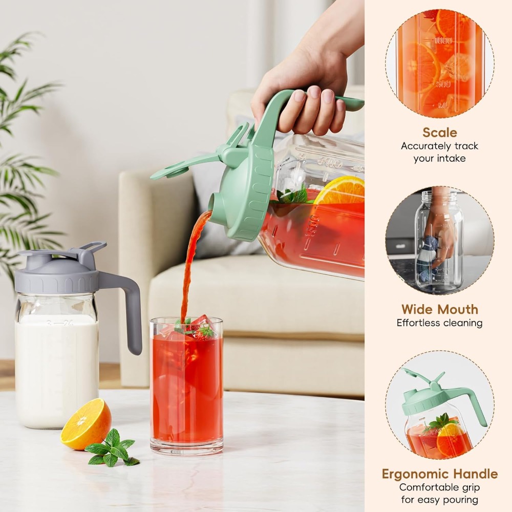 Breast Milk Pitcher - 32 oz Gl - مراجعة Pour Spout Pitcher وسعره